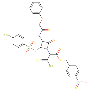 707 g/mol 纠错 中文名 纠错 英文名 2-[4-(p-toluenesulphonylthio)